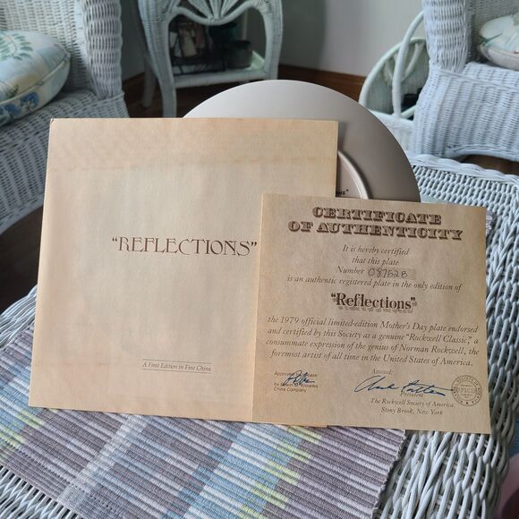 Vintage Norman Rockwell Mother's Day 1979 "Reflections" Knowles Collector Plate - Picture 8 of 10